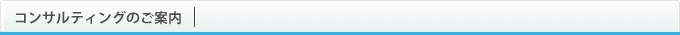 コンサルティングのご案内